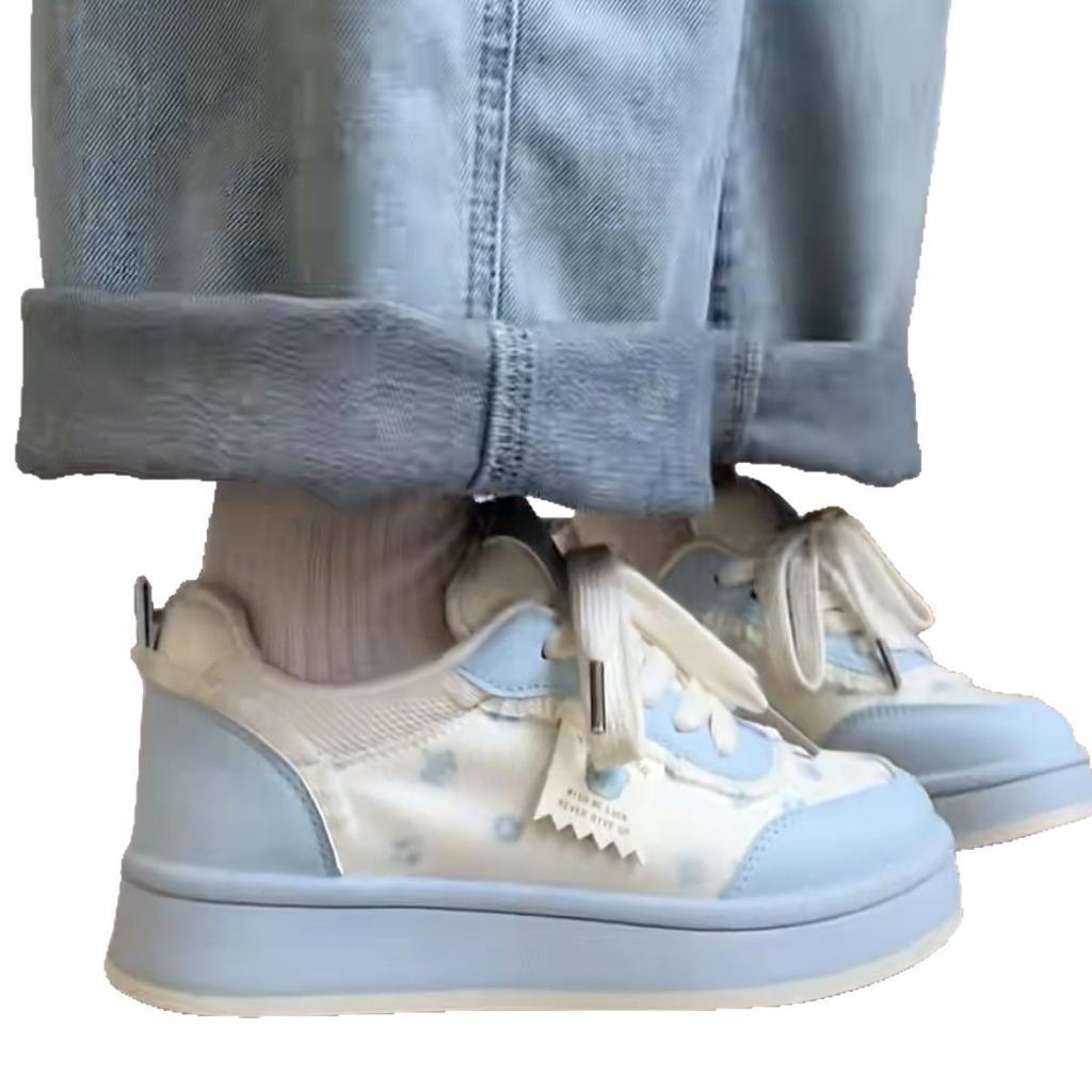 Dopamine summer breathable board shoes women's new platform white shoes trendy versatile niche bread shoes