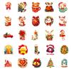 50 Christmas Dreamy Cartoon Doodle Stickers, Claus Stickers, Snowflake Decorations