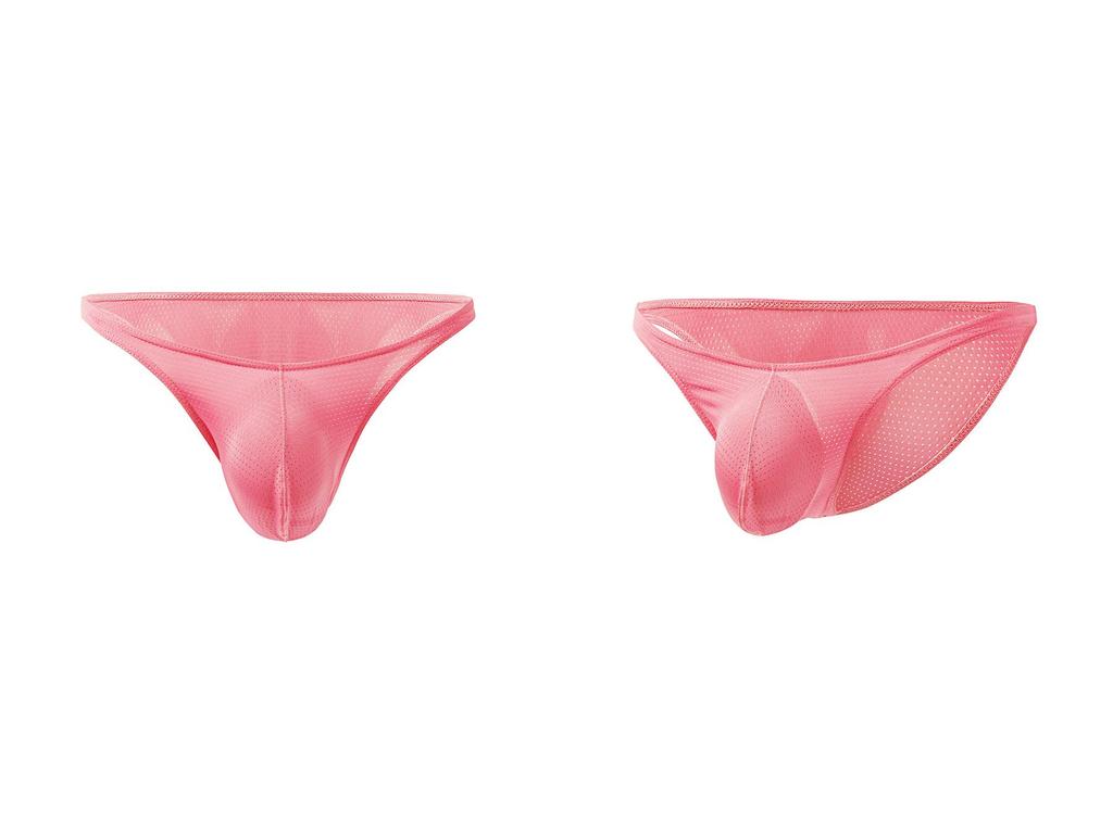 Men's Low-Waist Sexy Breathable Mesh Triangle Briefs Bikini E-091