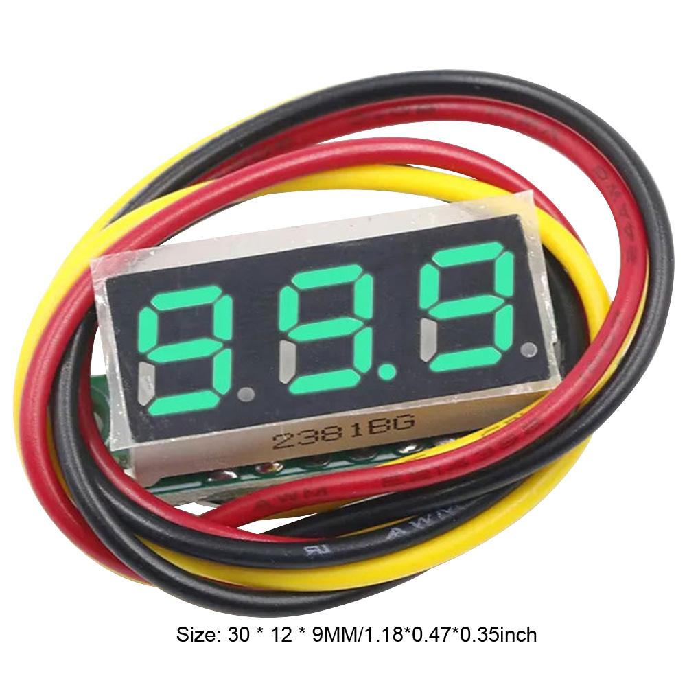 10-50PCS Digital Mini Digital Voltmeter 0.28Inch Three-Line 0-100V Digital Voltmeter Gauge Tester LED Display Panel Voltmeter