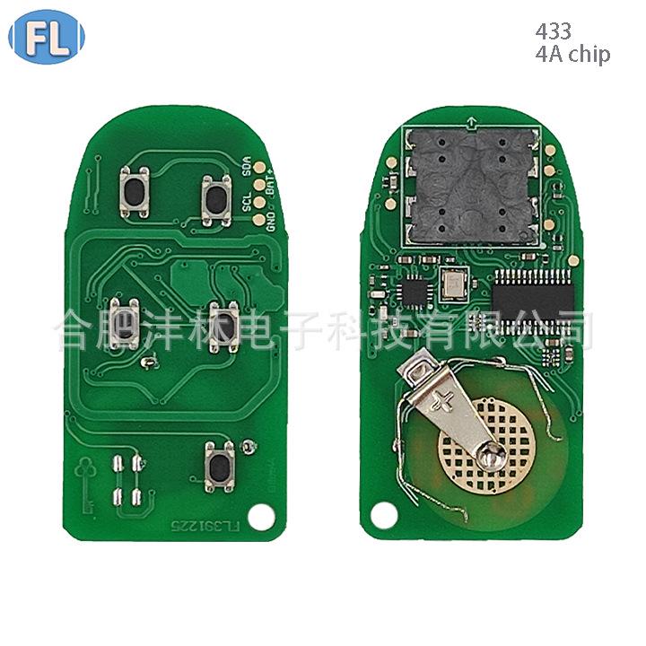 2+1 Button Smart Card Board with 433 4A Chip for Jeep Cherokee