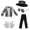 Costume Danza Star Anni '80 '90 Travestimento Costume di Scena Cosplay Festa Halloween Costume per Gioco di Ruolo per Bambini Ragazzo