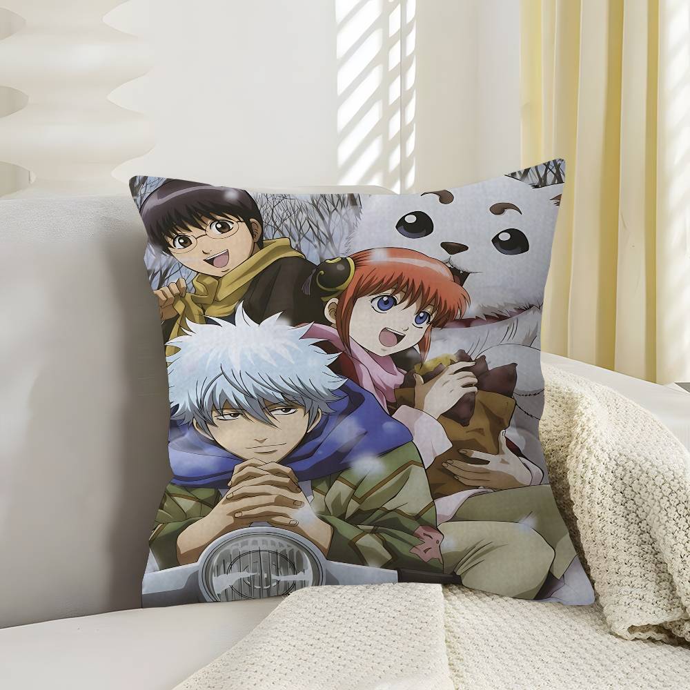 Классический смешной японский аниме GINTAMA Наволочка Дюймы Фермерский Декор Домашняя Декоративная Подушка для Дивана 12x12Inch
