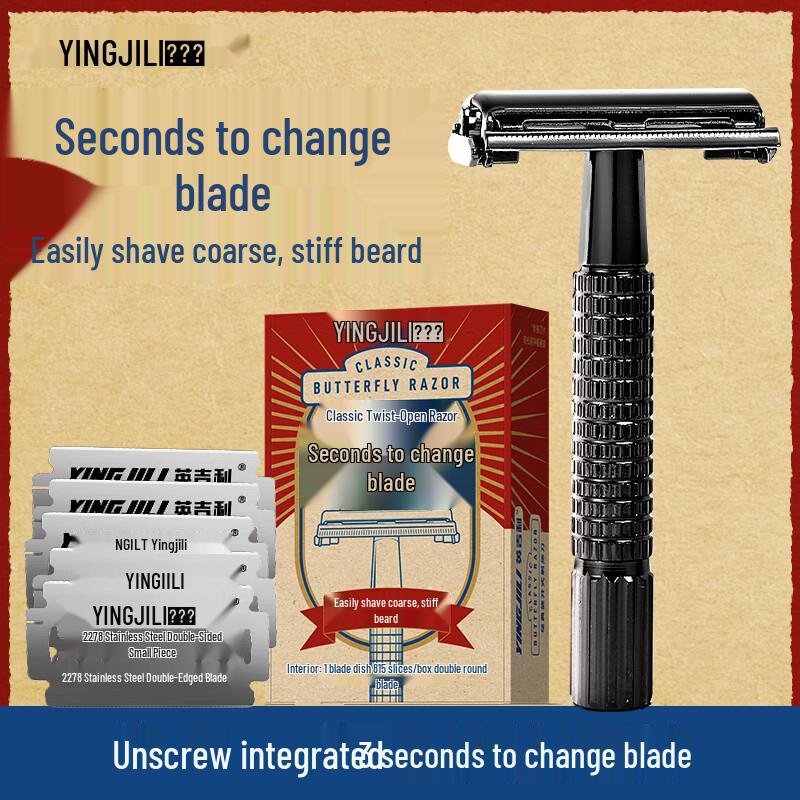 Classic Twist-Open Double Edge Safety Razor