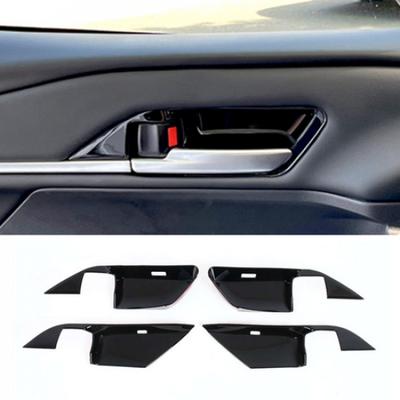 Bright Black Inner Door Handle Bowl Cover Trim 4pcs For Toyota Camry 2025 2026
