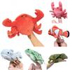Plüschkrabbe Handpuppe Für Kinder Pädagogisches Spielzeug Weiches Meerestier Geschenk