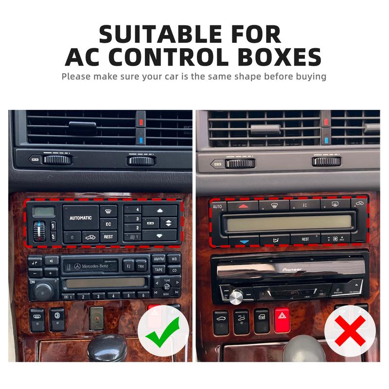 Real Soft Carbon Fiber Sticker For Mercedes Benz SL R129 1990-1994 1995 1996 1997 1998 1999 2000 2001 2002 Car Control AC Panel