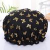 Shower Cap Waterproof Hair Cap Hot Gold Printed Polyester Cotton Shower Cap Bath Lady