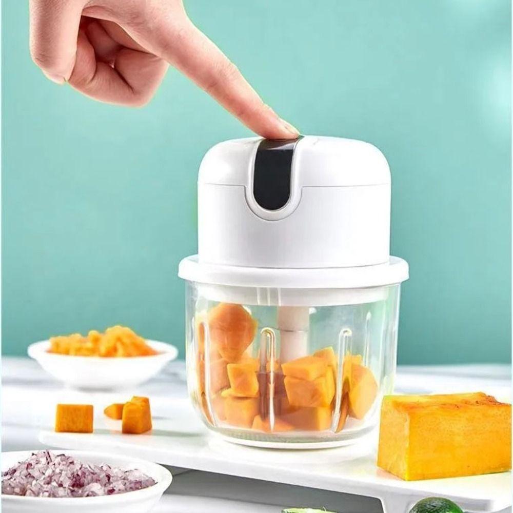 Electric Garlic Chopper Masher Food Mixer Household Garlic Grinder  for Pepper Meat