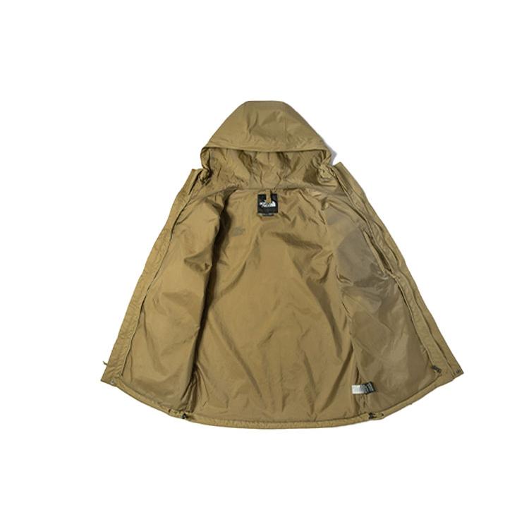 The North Face Windbreaker Jackets Men's Khaki Hooded Moderate NF0A4NED-PLX