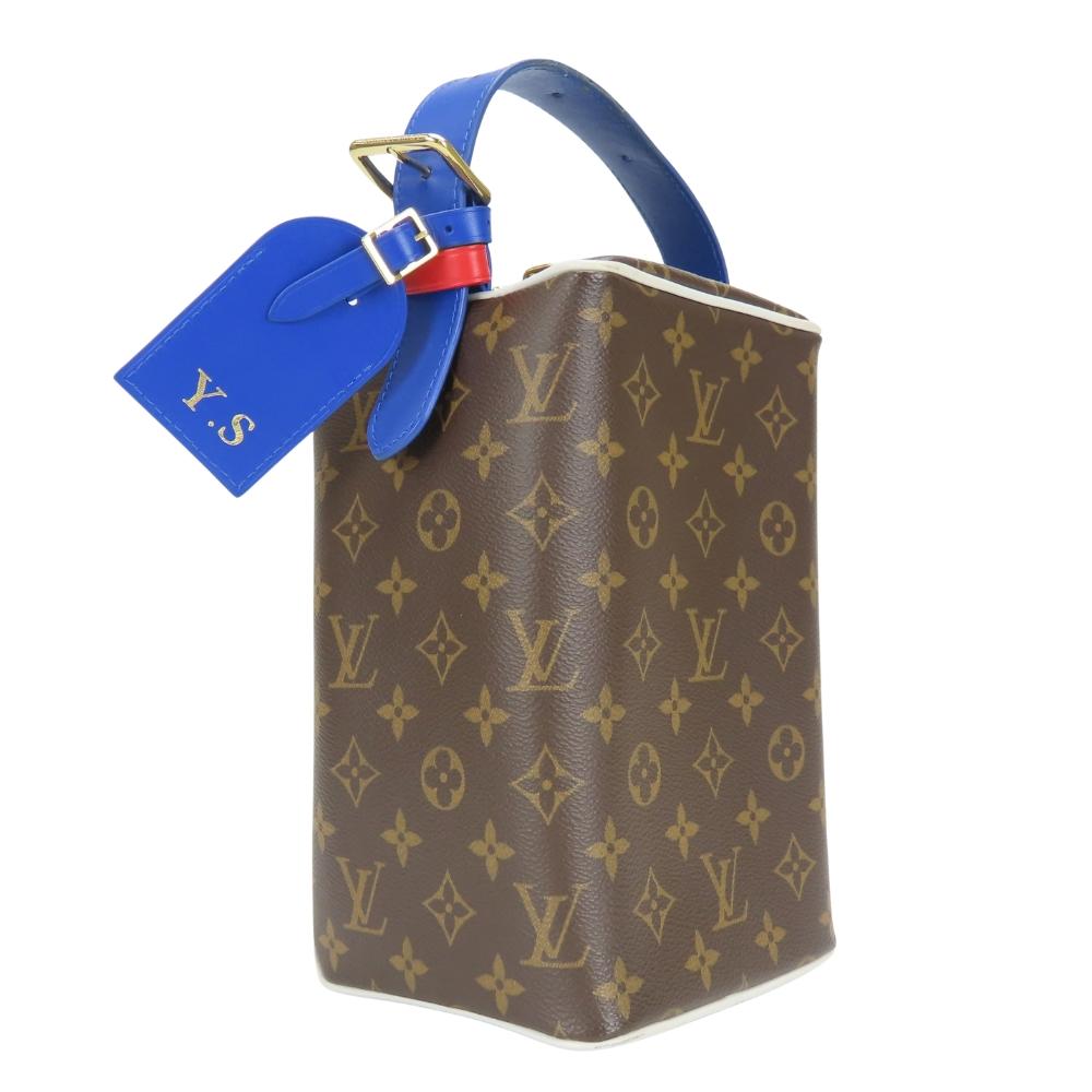 Used LOUIS VUITTON Handbag NBA Cloakroom Drop Kit M45588 Monogram Brown Blue NBA Collaboration