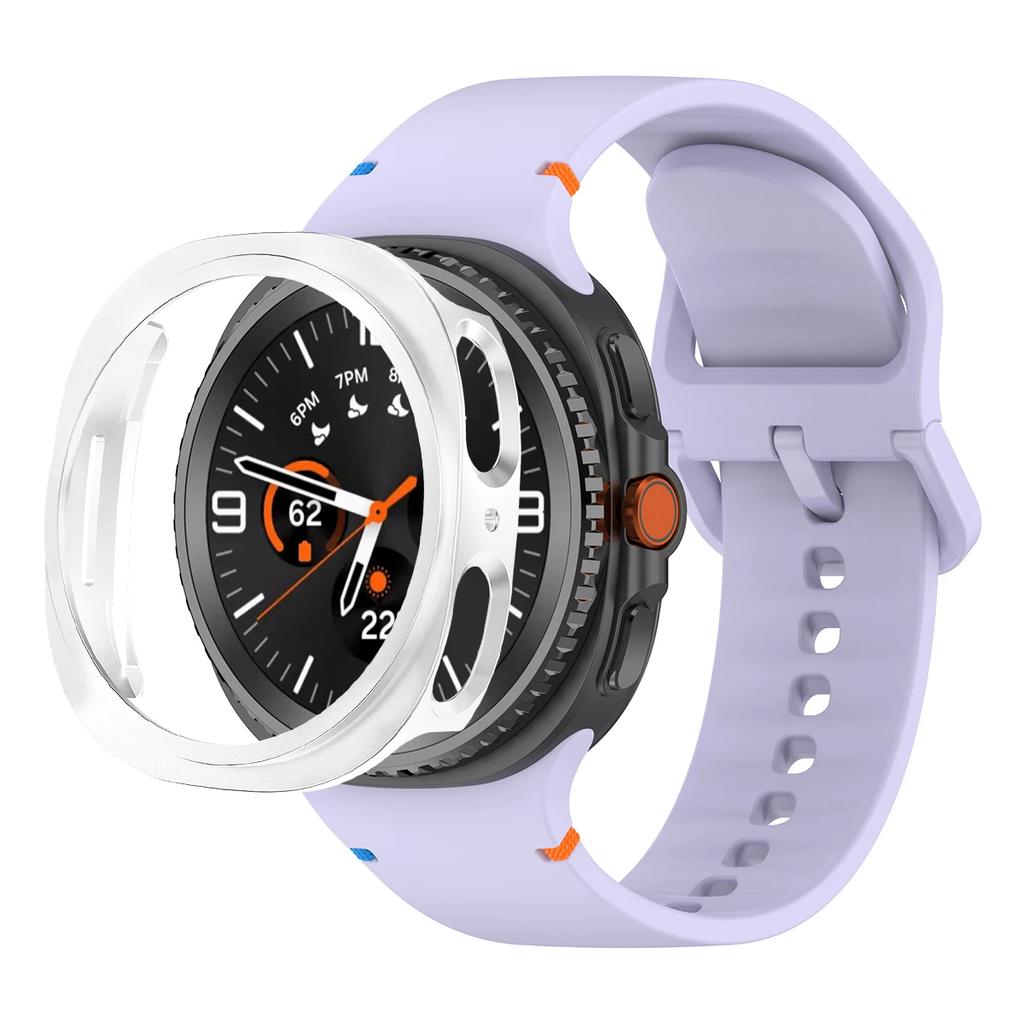 PC-Hülle + Offizielles Armband Für Samsung Galaxy Watch 8 40mm 44mm Silikon Sportarmband Correa Original 1:1 Kein Spalt Bandabdeckung