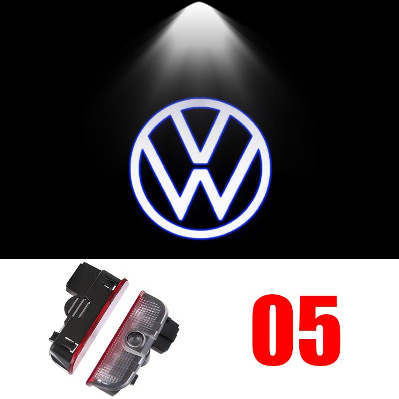 BFPQY1 2 For VW Touareg GTI MK6 Golf 5 6 7 Passat B6 B7 B8 B9 Jetta MK7 R LED Car Door Projector Welcome Ghost Shadow Light Accessories