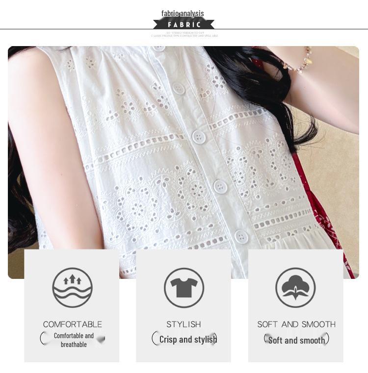 2026 Summer Korean Style Slimming Embroidered Dress