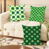 St Patricks Day Gift Cushion Cover Natural Linen Organic Fabric DoubleSided Printing Couch Pillow Covers Home Decor