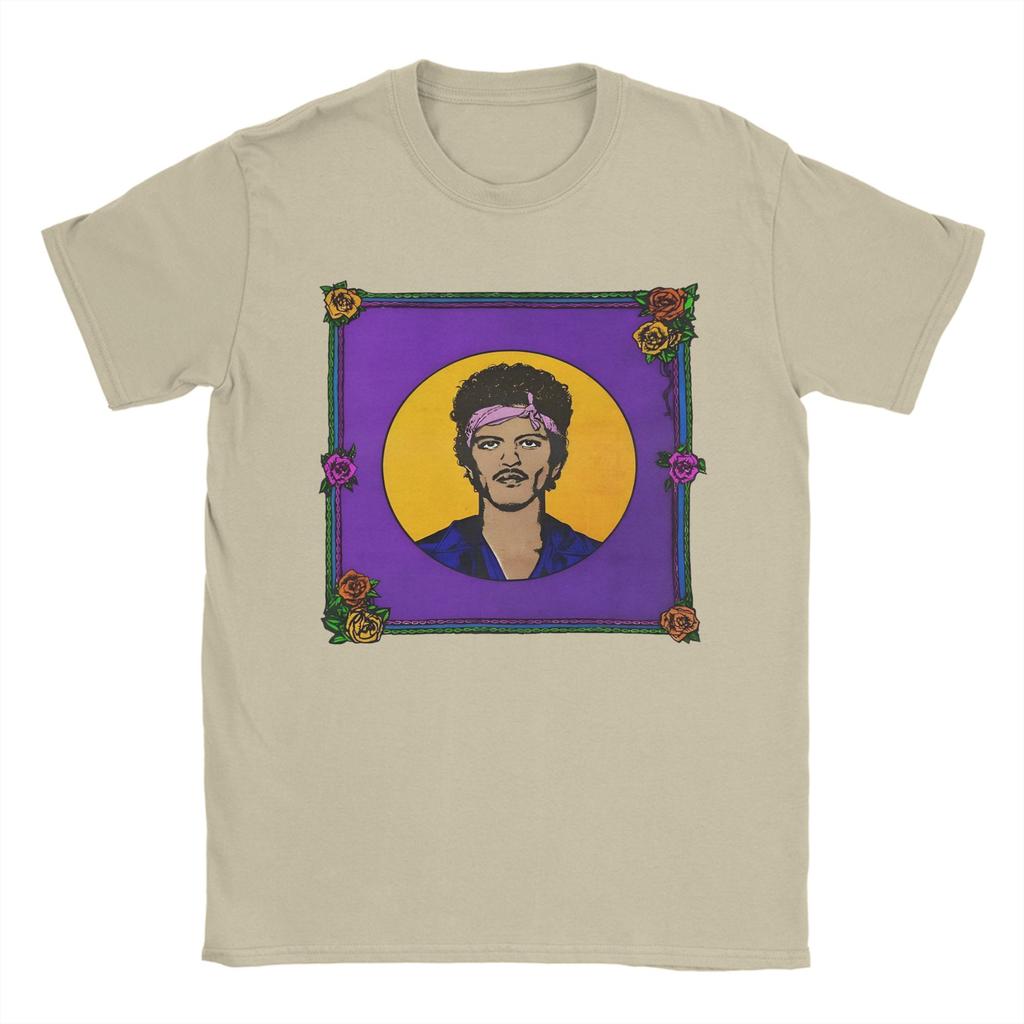 Bruno Mars The Romantic Flower T Shirt Men Pure Cotton Novelty TShirts Crew Neck Tee Shirt Short Sleeve Tops Birthday Gift