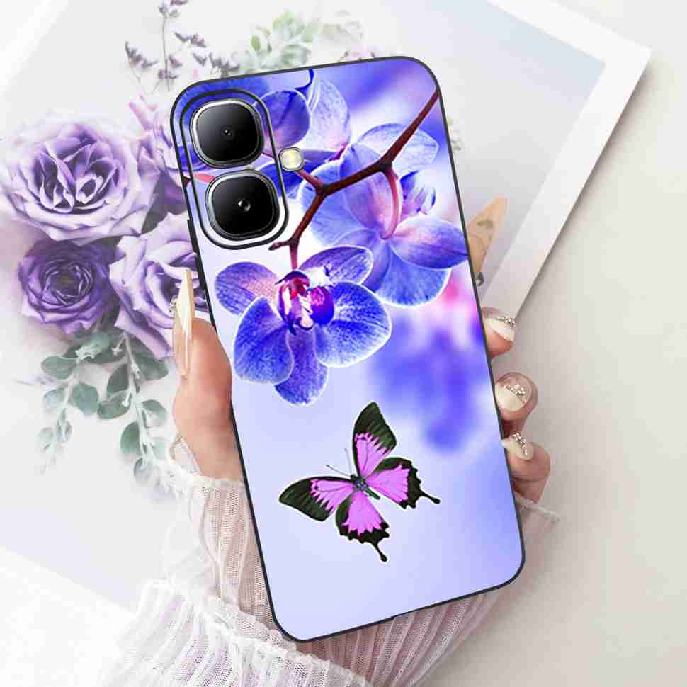 For Infinix Smart 20 4G X6840 X6840B Case Cartoon Cat Dinosaur TPU Black Cover For  Infinix Smart20 smart 20 4G Phone Casing