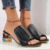 Fashion Women Crystal Popular Sandals New Style Spring Summer Open Toe Sandals Square Heels Beach Fashion Women Sandals Zapatos De Mujer