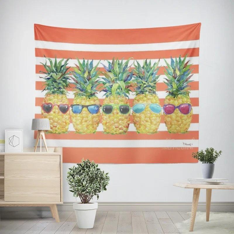Гобелен для гостиной в офисе с рисунком ананаса — фото 4