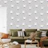 Rabbits In Front Striped Wallpaper for Living Room and Bedroom 50x1000