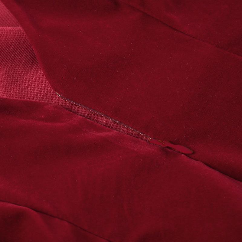 Women's Red A-line Dress: French Heiress Style, Bow Backless, Spaghetti Straps, Waist-Cinching, Fluffy Skirt