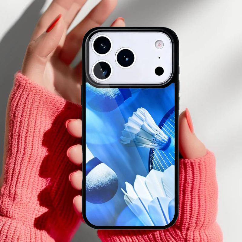 Badminton Sport Phone Case for iPhone 17 16 15 14 13 Pro Max Back Cover for 12 11 Pro Coque