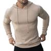 Men's Muscle Fitness Spring and Autumn Slim Fit Training Knitted Long Sleeve Hoodie Pullover Jacket Top