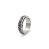 Rotatable Triquetra Knot Titanium Steel Ring Viking Jewelry Norse Symbol Adjustable Band