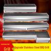 2.5M Commercial Folding Stainless Steel BBQ Grill with Drawer