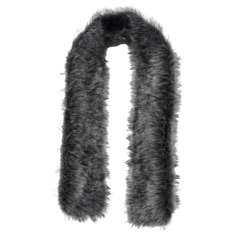 Luxurious Faux Furs Scarf Collar Long Neckerchief Shawl Wrap for Women Winter Warmth Evening Party Fuzzy Stoles Shrug
