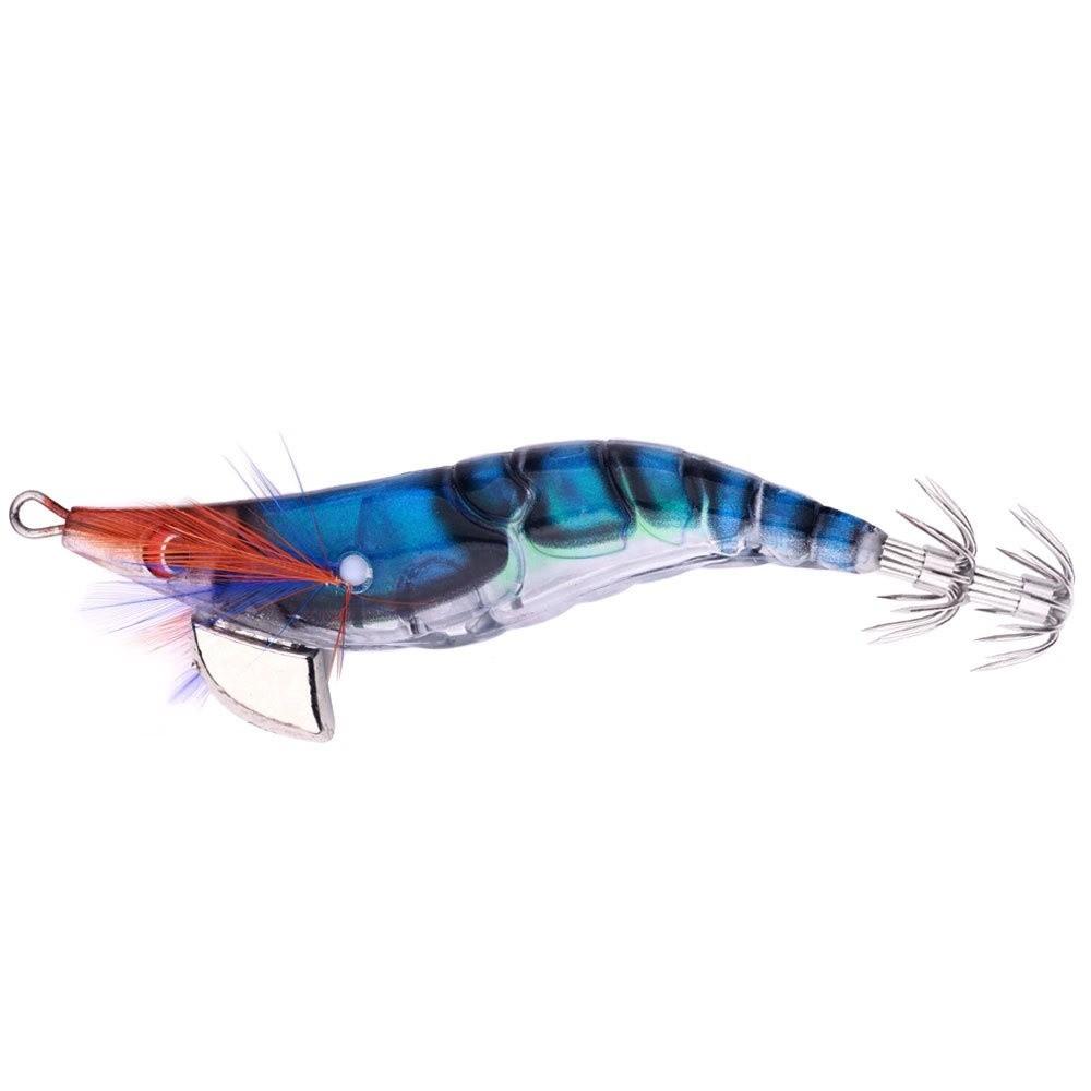 Noctilucent Artificial Squid Hook Jigs 10cm 12g Spinnerbait Sea Fishing
