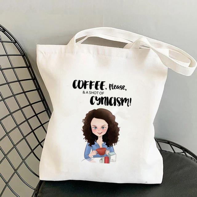 Shopper Gilmore Girls Luke's Printed Tote Geantă Femei Harajuku Shopper Geantă de mână Geanta de umăr Geantă de cumpărături Lady Canvas Bag