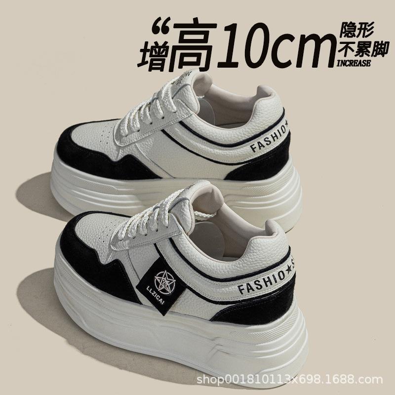 Inner Heightening Women's Shoes New Spring and Autumn Versatile Little White Shoes Platform Internet Celebrity Ins Sports and Leisure Shoes A5032
