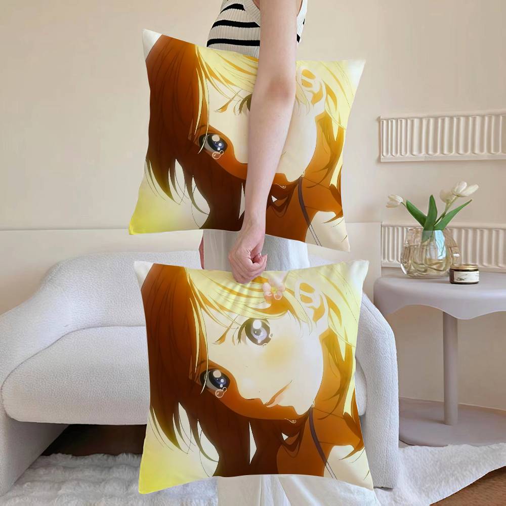 Y-Your Lie in April Kaori Miyazono Kissenbezug Milbendicht Kissenbezug Verdeckter Reißverschluss Seidig Sofakissenbezug