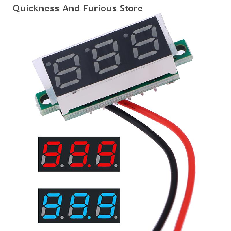 1pc DC5-30V Voltage Meter 0.28 Inch LED Digital Voltmeter Auto Car Mobile Power Voltage Tester Detector Red Green Blue Yellow