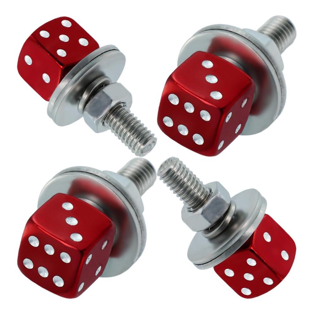 4Pcs Rust Resistant License Plate Screws Anti Loosening Frame Fastener Bolts Vehicle Accessories