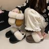Fashion 2025 Fashion Striped Fluffy House Slippers for Women Winter Warm Plush Cotton Shoes Woman Comfort Non Slip Fur Platform Slippers