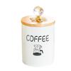 White Ceramic Moisture-Proof Storage Jars with Lids - Ideal for Sugar, Tea, and Beans