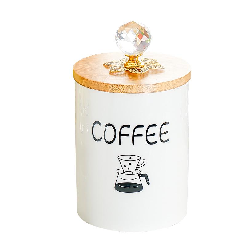 White Ceramic Moisture-Proof Storage Jars with Lids - Ideal for Sugar, Tea, and Beans