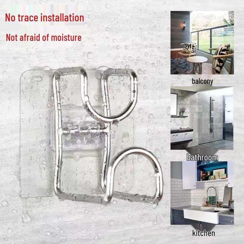 Punch-Free Wall-Mounted Washbasin Storage Hook for Bathroom & Balcony