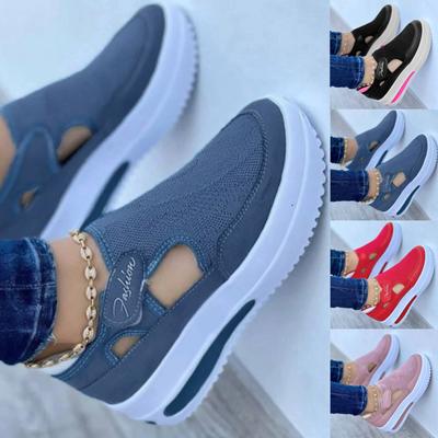 Ausgehöhlte Damen-Mesh-Schuhe, flache, atmungsaktive Schuhe