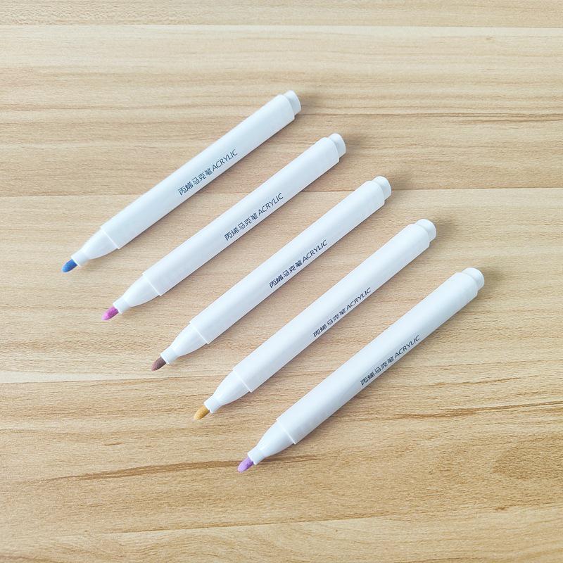 18-farbige Acrylmarker für Kinder - Mehrfarbige Stifte für Notizbücher, zum Ausmalen & Zeichnen