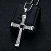 Accessoires Fast & Furious 8 Tolède Même Style Personnalisé Acier Titane Incrusté Diamant Pendentif Croix Collier