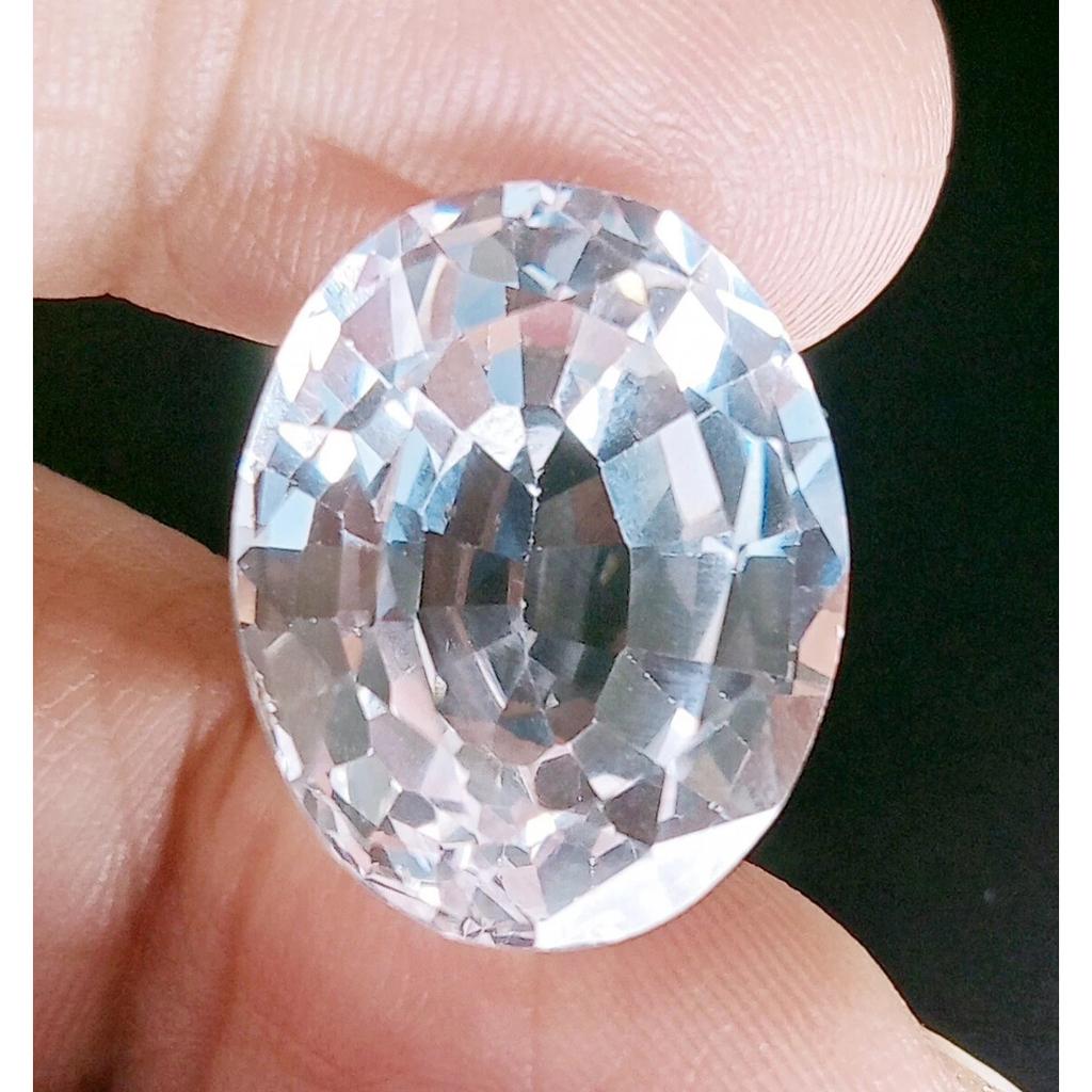 White Sapphire Natural 28-30 Ct Oval Cut Excellent Certified Loose Gemstone