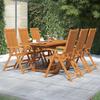 Vidaxl 7-Piece Garden Furniture Set, Solid Acacia Wood