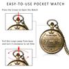 JEWELRYWE Taschenuhr-Halskette Analoge Anhängeruhr Taschenuhr Wasserdicht Antiker Stil Ich liebe dich für immer Legierung Bronze Zeremonie zur Volljährigkeit