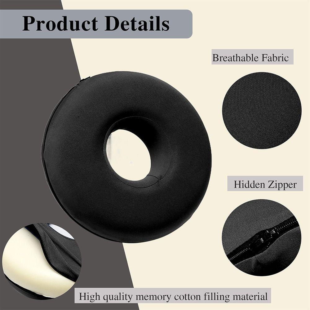 Foam Ear Piercing Pillow Hollow Design Slow Rebound Ear Hole Donut Pillow Comfortable Round/Square Shape Side Sleeper Pillow