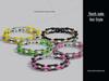 Stainless Steel Bike Chain Bracelet: Custom Colors for Couples & Bikers