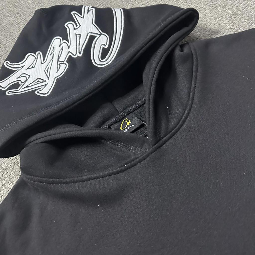 Corteiz Alcatraz C-Star Besticktes Hoodie und Fleece Jogginghosen Set