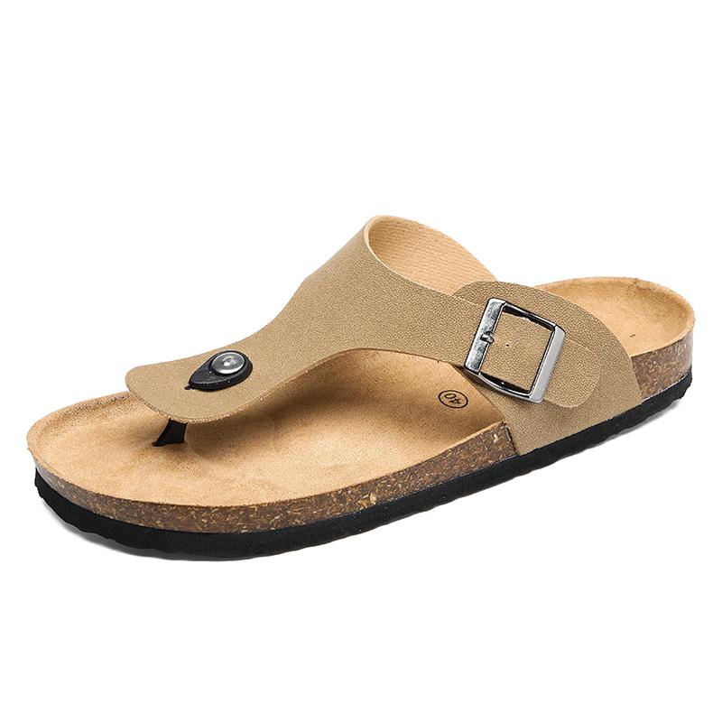 Kork-Hausschuhe Herren Freizeit Komfort Sandalen Sommer Flip-Flops Outdoor Anti-Rutsch StrandSchuhe Mode Jugend Atmungsaktiv Trend Hausschuhe